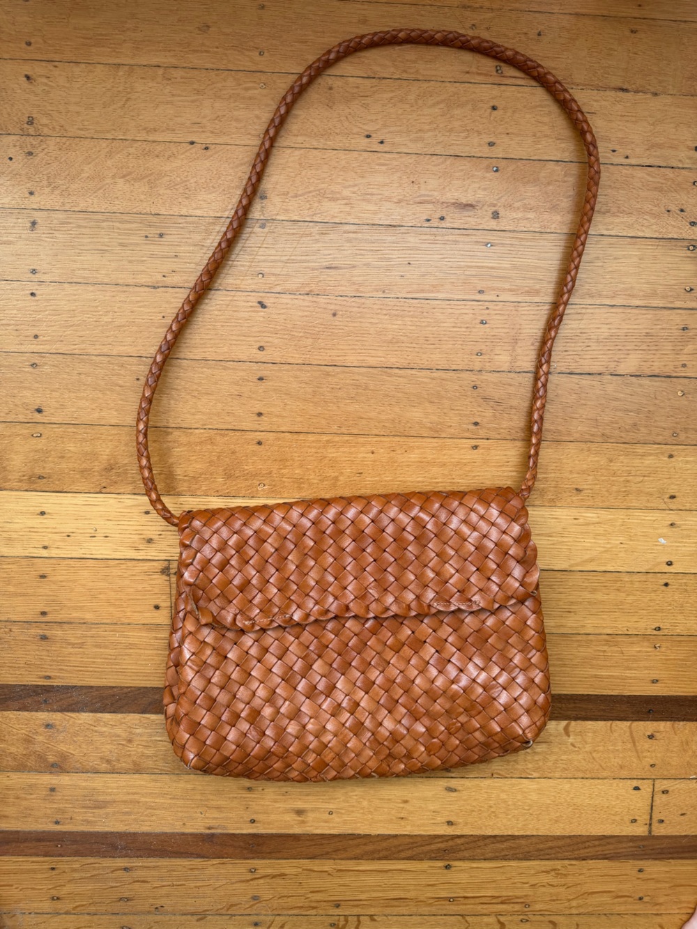 Loeffler Randall Mabel woven shoulder bag in Timber